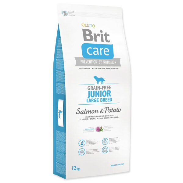 brit care grain free junior large breed salmon potato 12kg